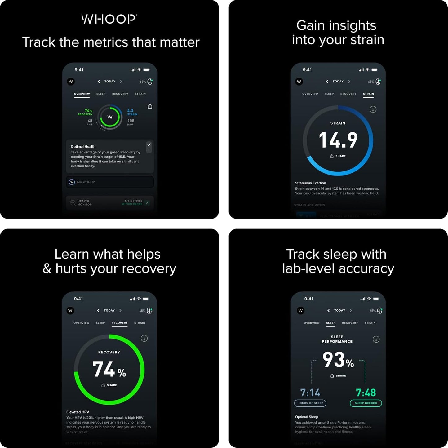 WHOOP 4.0 con suscripción de 12 meses