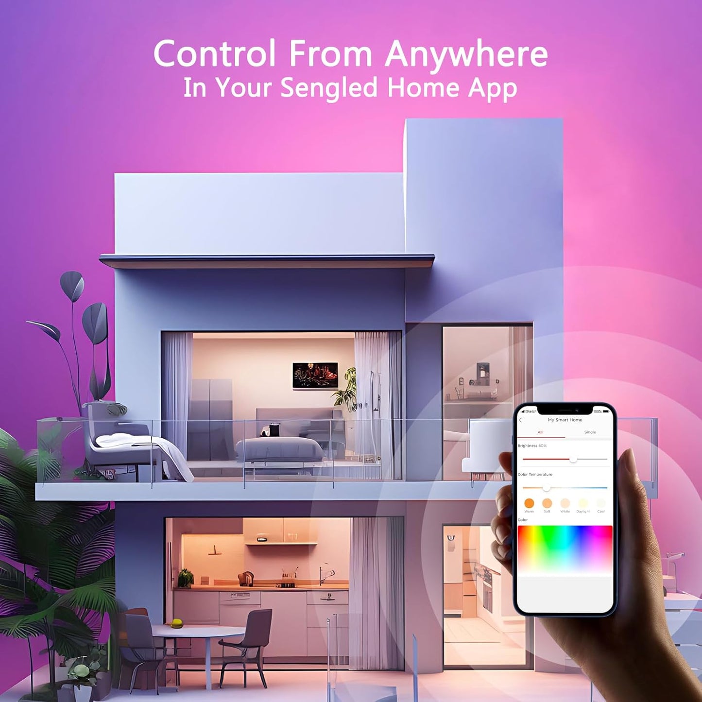 Sengled Bombilla WiFi que cambia de color, Juego de 4