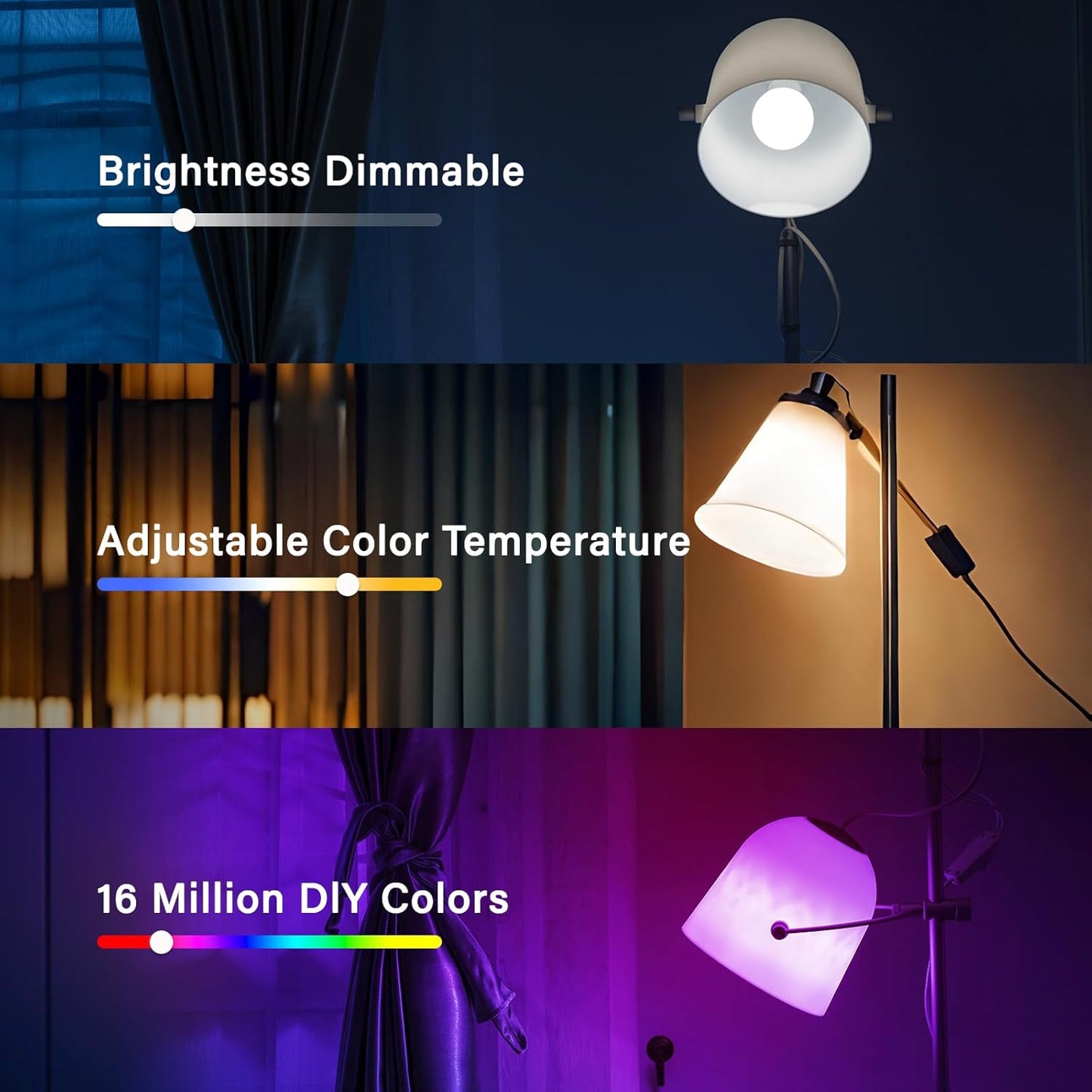 Sengled Bombilla WiFi que cambia de color, Juego de 4
