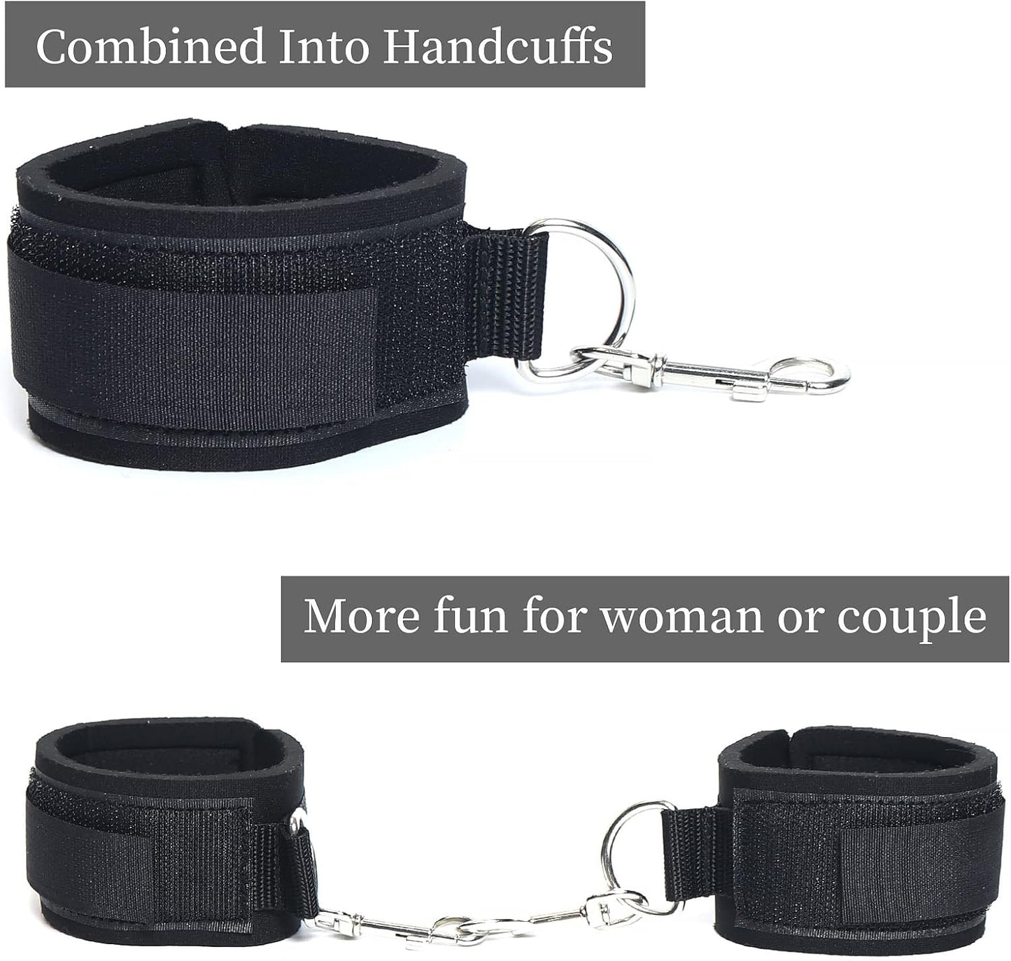 Juego de restricciones BDSM para muñeca y muslo