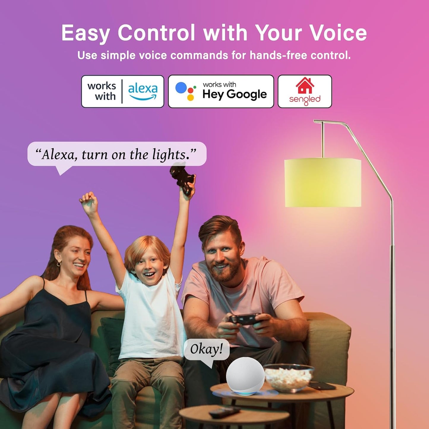 Sengled Bombilla WiFi que cambia de color, Juego de 4