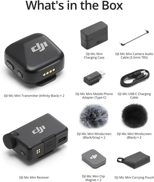 DJI Mic Mini (2 TX + 1 RX + estuche de carga)