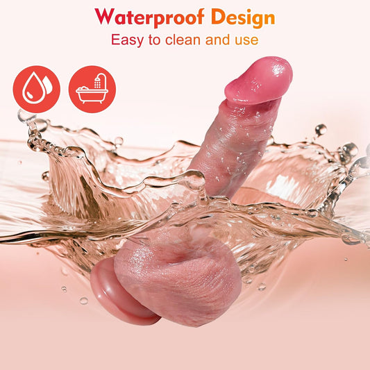 Vibrador de consolador realista de empuje